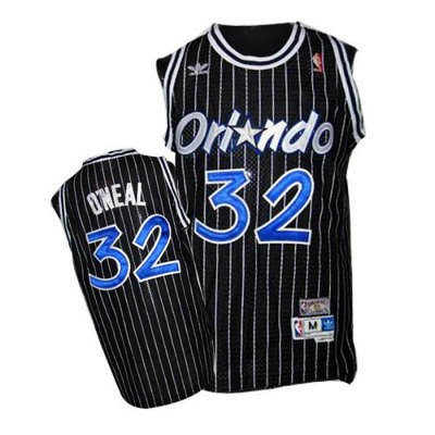  NBA Mitchel Ness Orlando Magic 32 Shaquille O'Neal Swingman Black Jersey